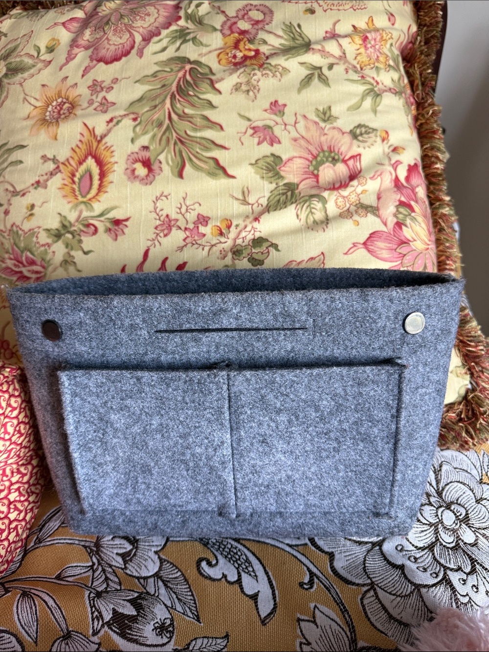 Gray Felt Purse Liner. Put inside Designer Bag for protection